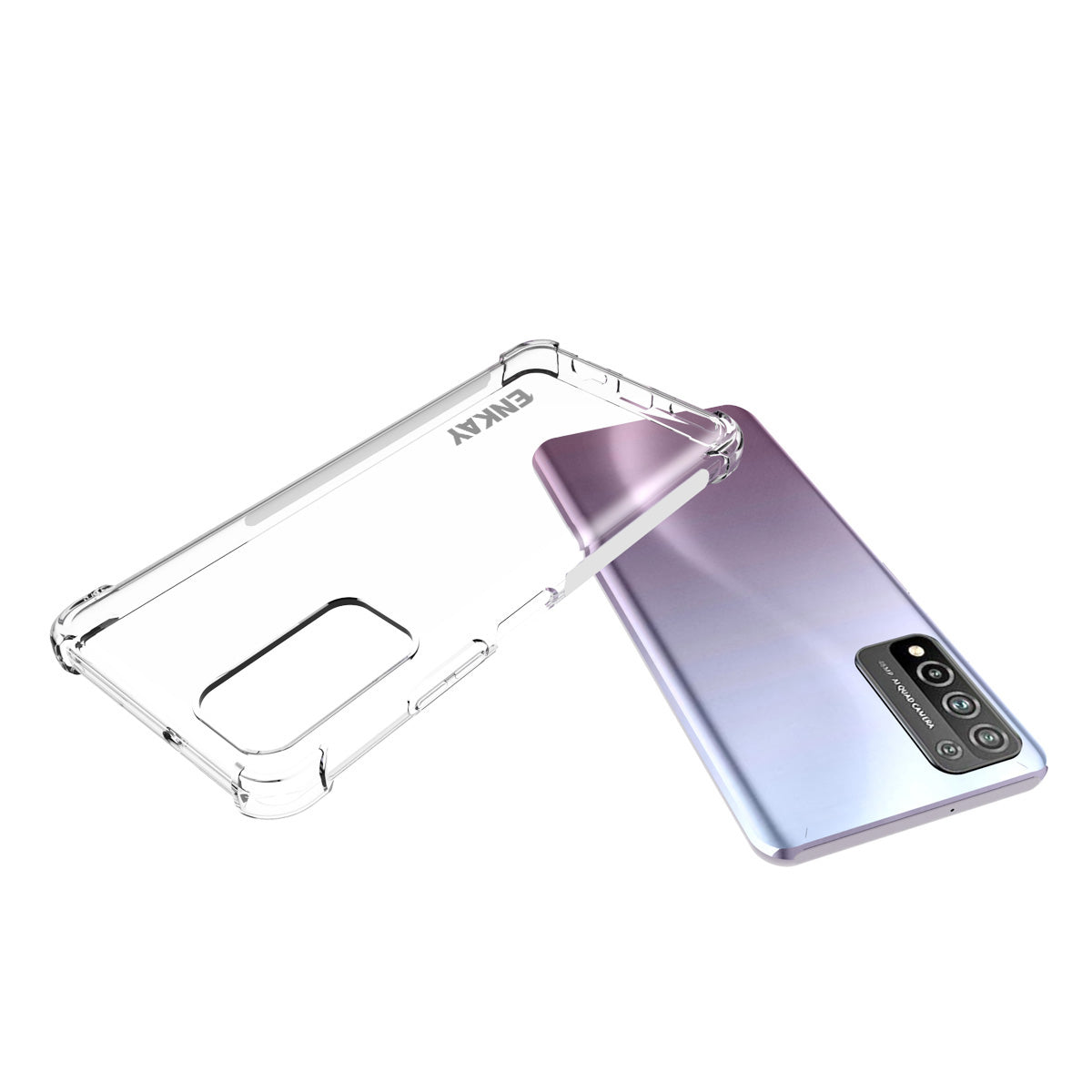 ENKAY Antislip 4 Corners Thickened Shockproof Clear TPU Shell for Honor 10X Lite