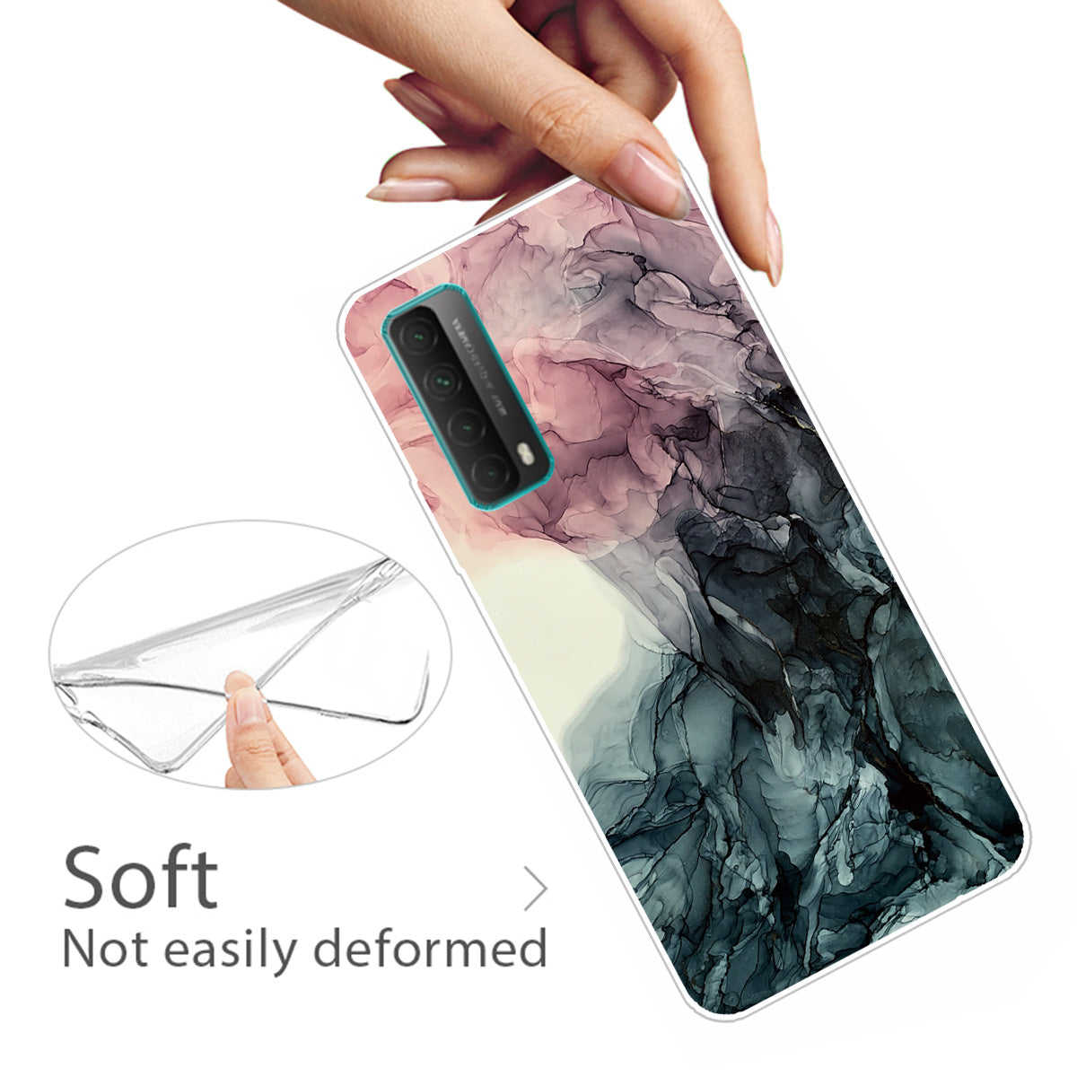 Marble Pattern Printing Design TPU Case for Huawei P Smart 2021 / Y7a