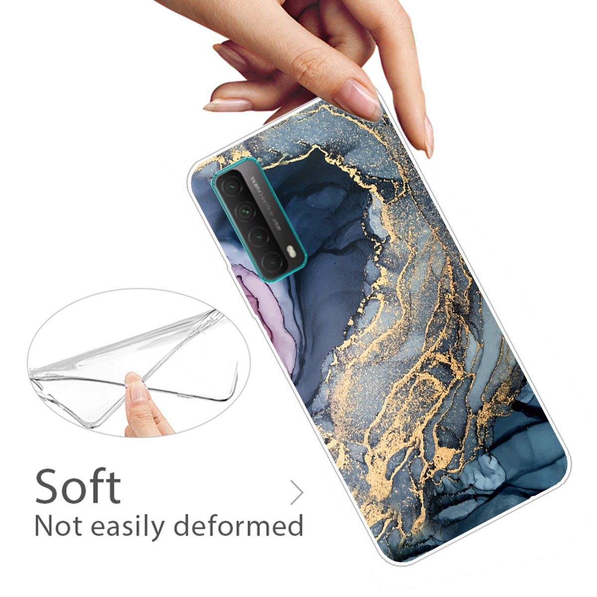 Marble Pattern Printing Design TPU Case for Huawei P Smart 2021 / Y7a