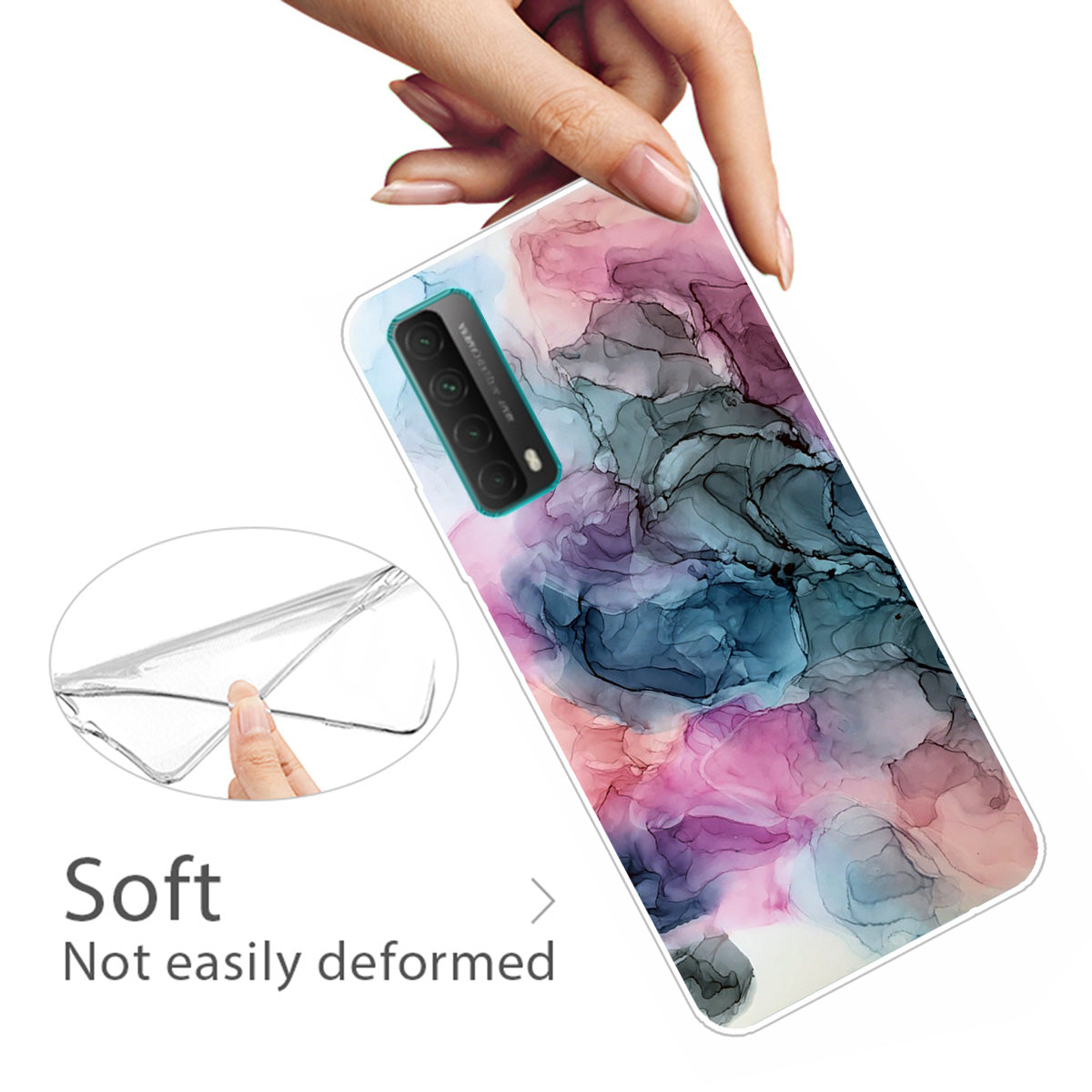 Marble Pattern Printing Design TPU Case for Huawei P Smart 2021 / Y7a