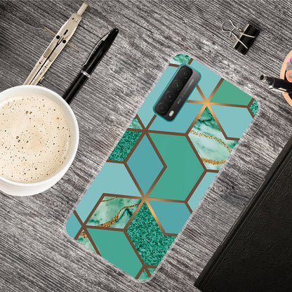 Marble Pattern Printing Design TPU Case for Huawei P Smart 2021 / Y7a