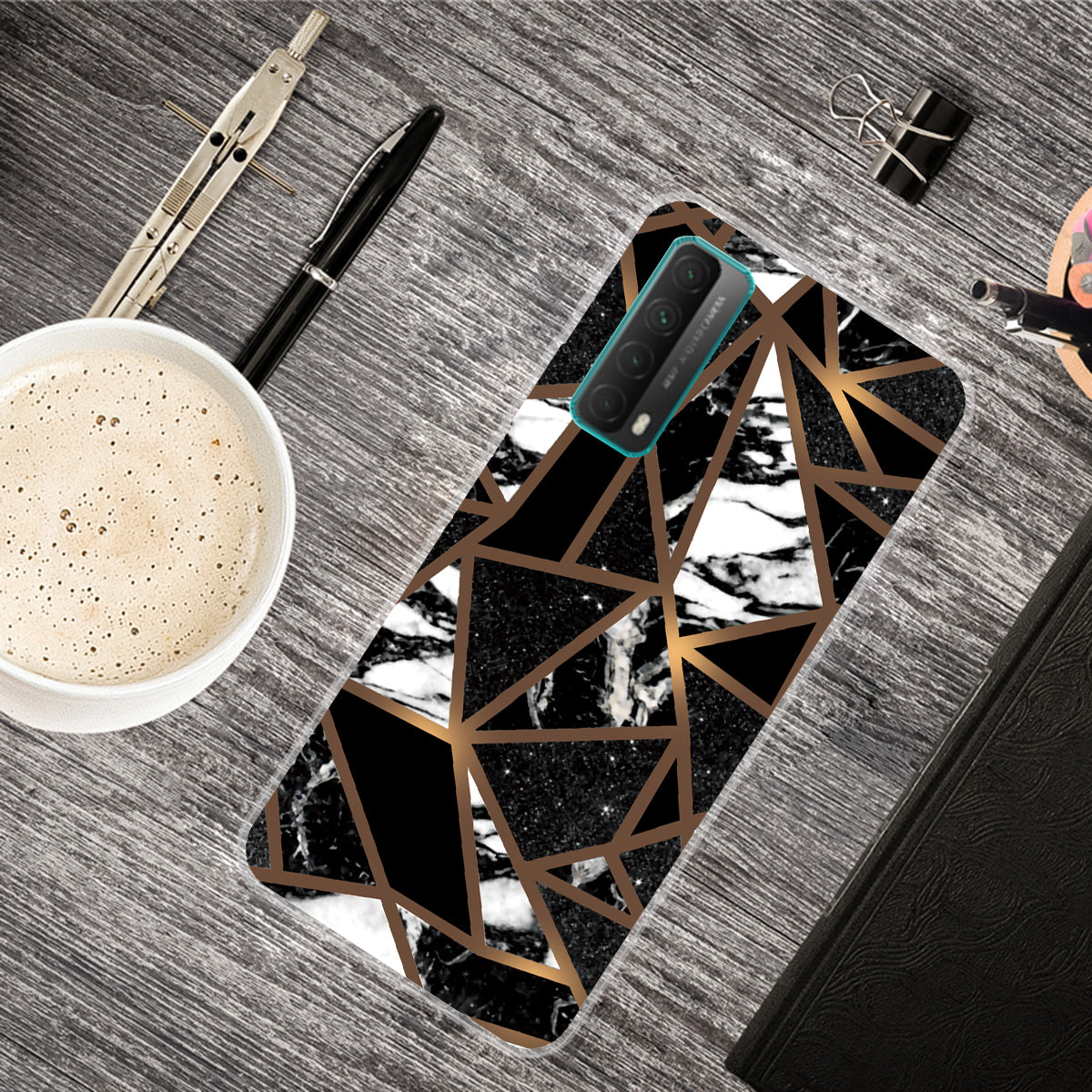 Marble Pattern Printing Design TPU Case for Huawei P Smart 2021 / Y7a
