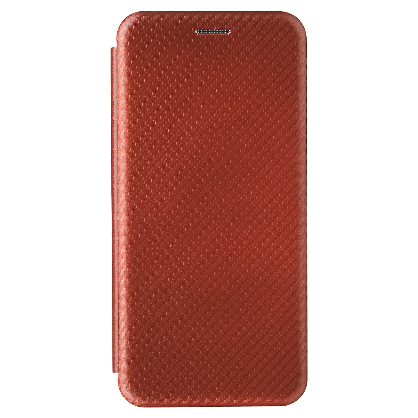 For Huawei P50 Pro Auto-absorbed Leather Cover Carbon Fiber Texture, with Detachable Ring Kickstand Strap