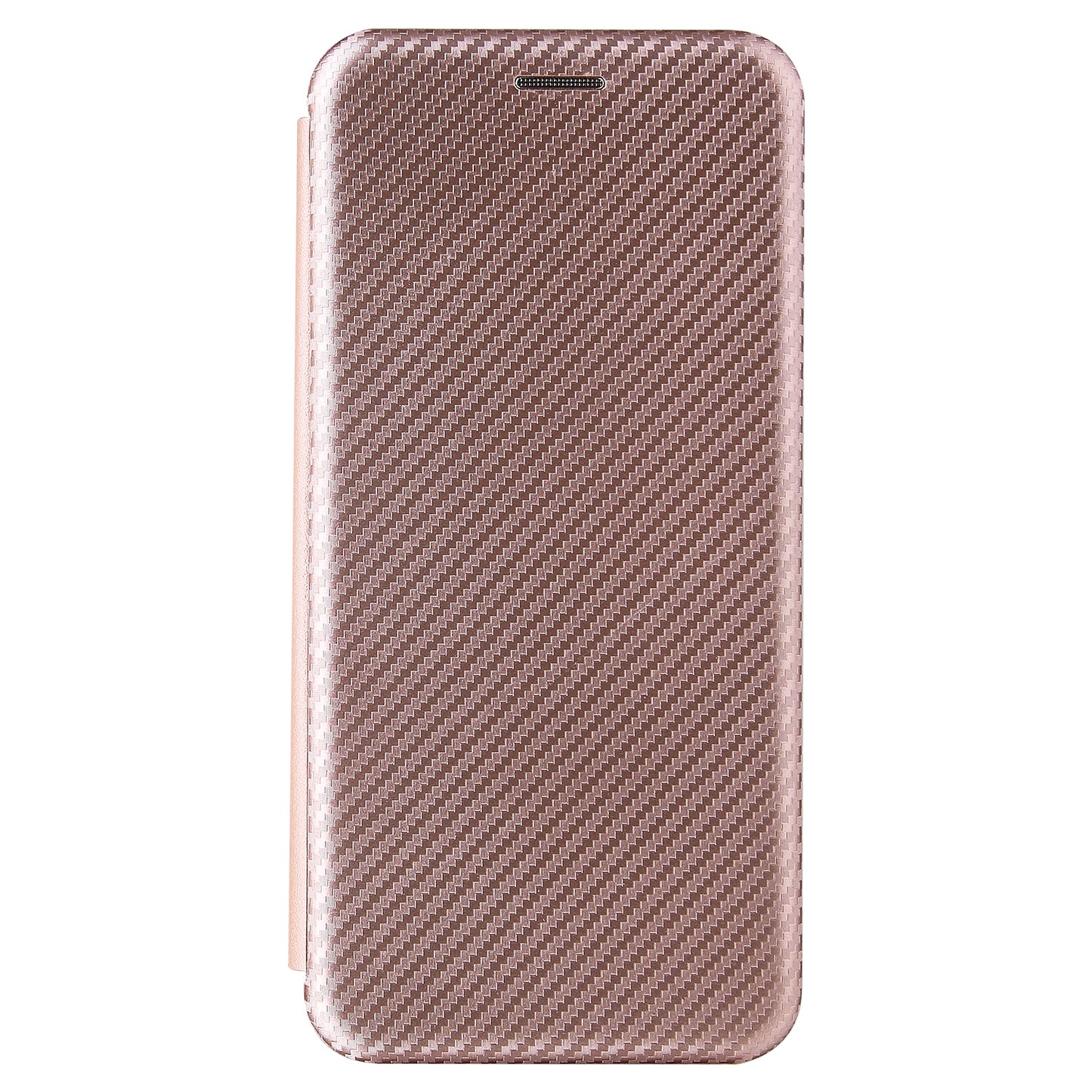 For Huawei P50 Pro Auto-absorbed Leather Cover Carbon Fiber Texture, with Detachable Ring Kickstand Strap