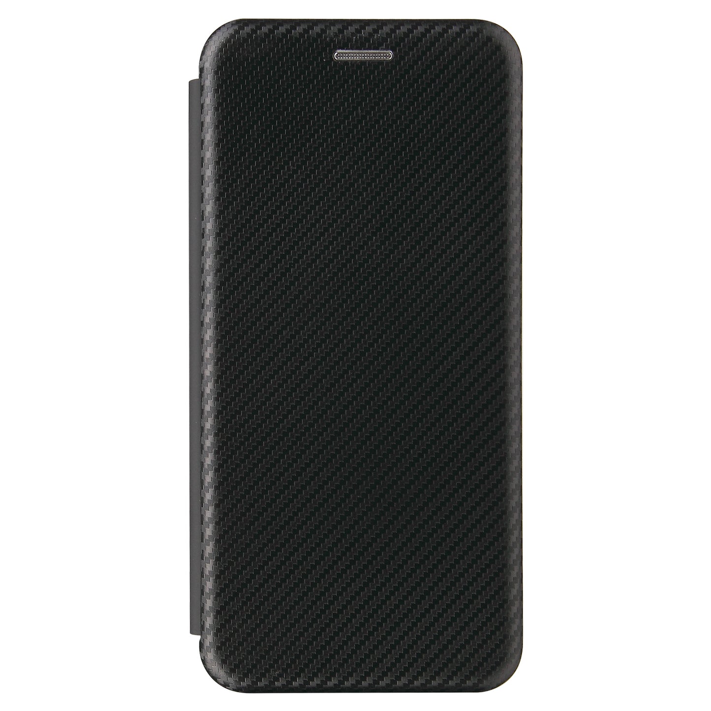 For Huawei P50 Pro Auto-absorbed Leather Cover Carbon Fiber Texture, with Detachable Ring Kickstand Strap