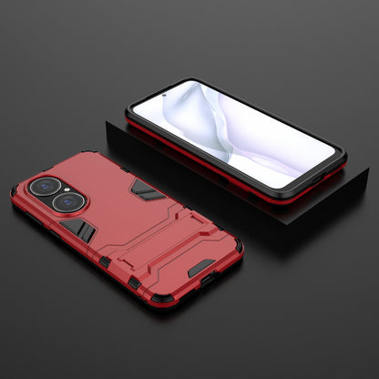 2 in 1 Full Protection Hybrid Phone Protector Cover Case with Kickstand Design for Huawei P50