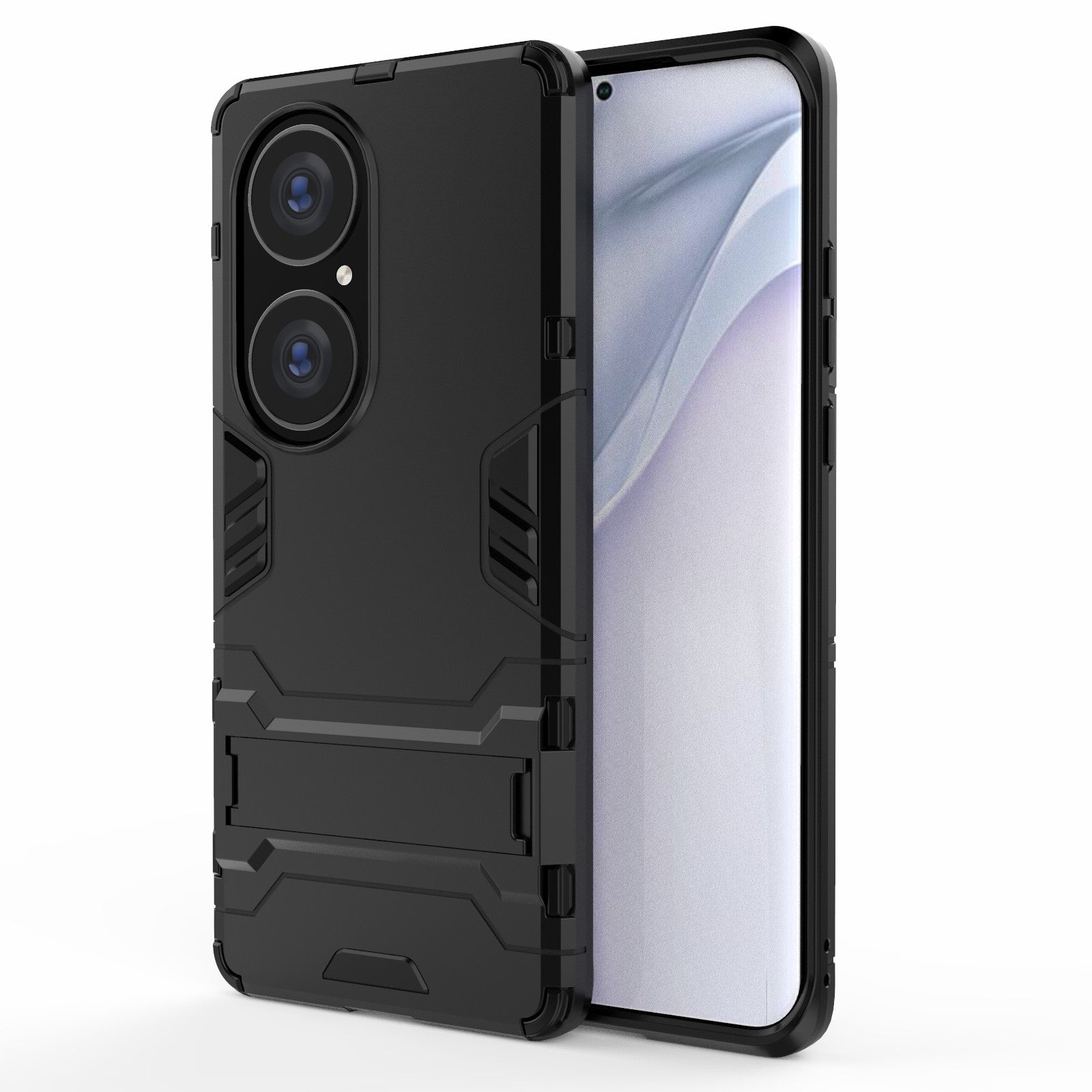 2 in 1 Kickstand Design Hybrid Phone Protector Full Protection Cover Case for Huawei P50 Pro