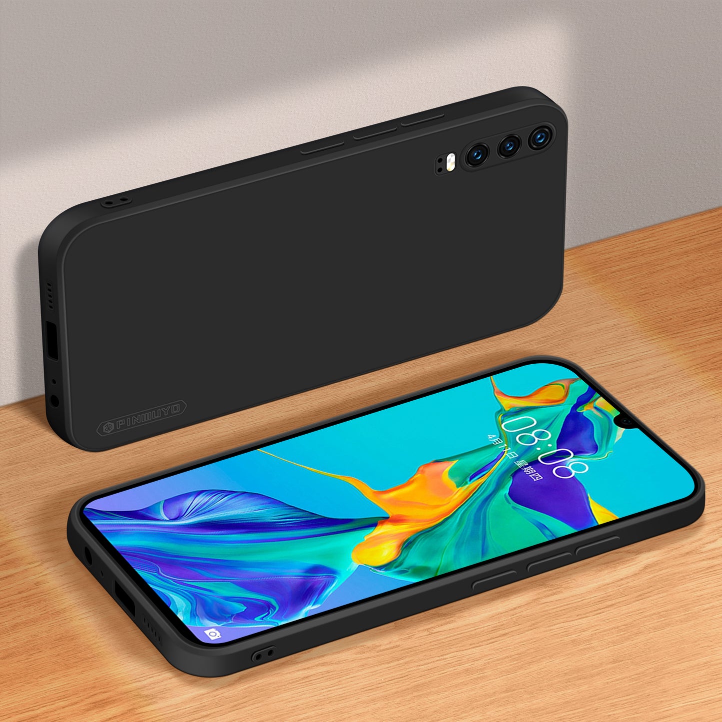 PINWUYO Precise Cut-out Soft Silicone Cell Phone Case Cover Protector for Huawei P30