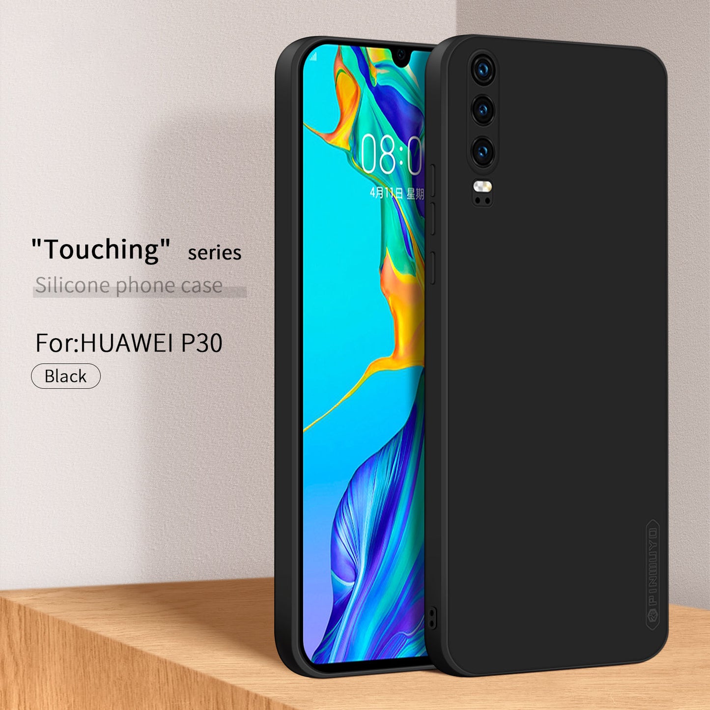 PINWUYO Precise Cut-out Soft Silicone Cell Phone Case Cover Protector for Huawei P30