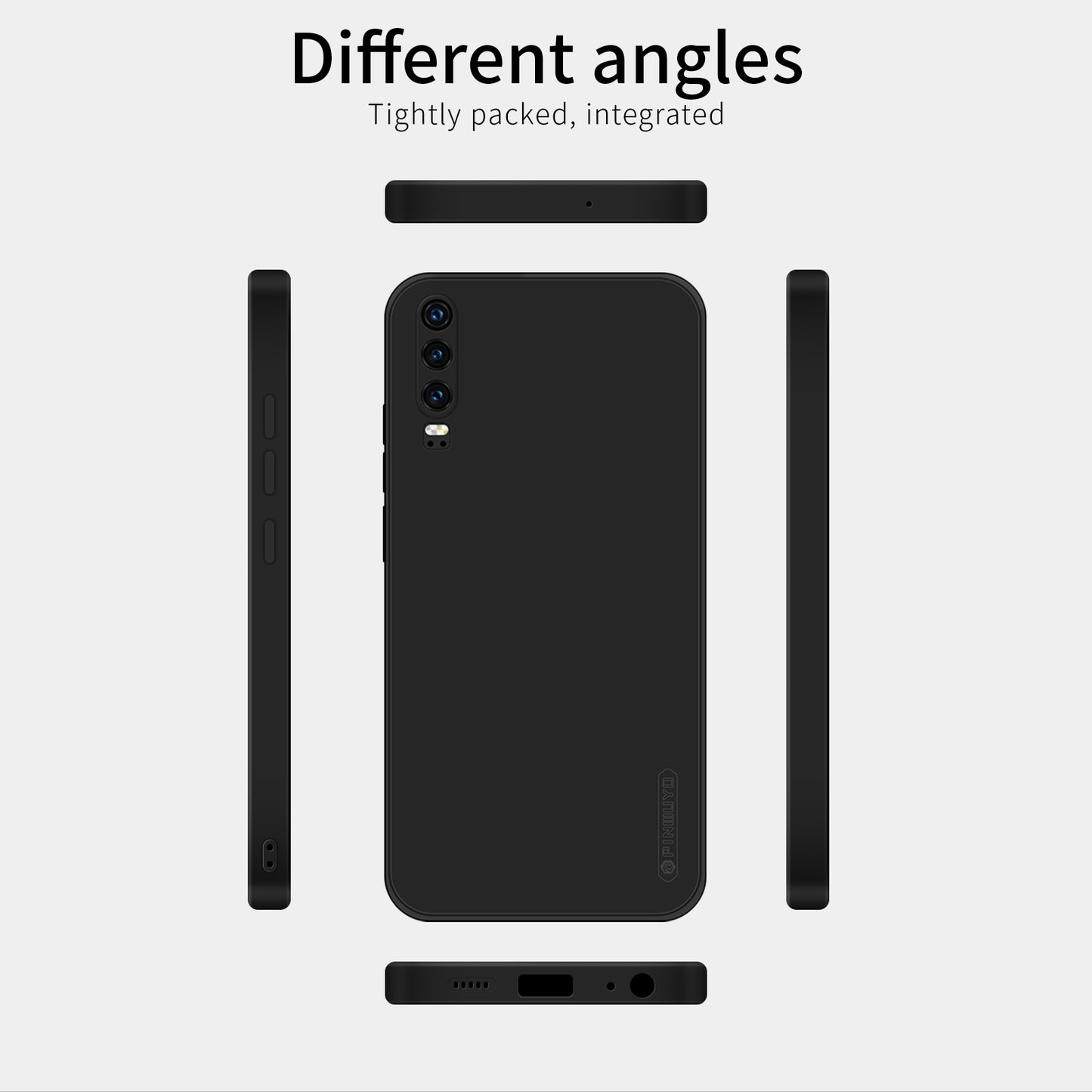 PINWUYO Precise Cut-out Soft Silicone Cell Phone Case Cover Protector for Huawei P30