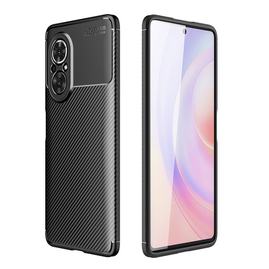 Anti-scratch Shock Absorption Carbon Fiber Texture Design TPU Case for Honor 50 SE