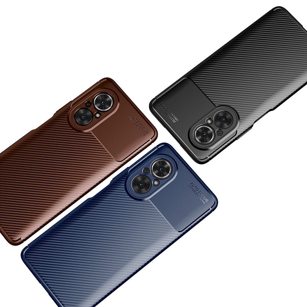 Anti-scratch Shock Absorption Carbon Fiber Texture Design TPU Case for Honor 50 SE