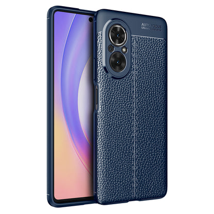 Litchi Texture Cell Phone Back Cover Flexible TPU Case for Honor 50 SE