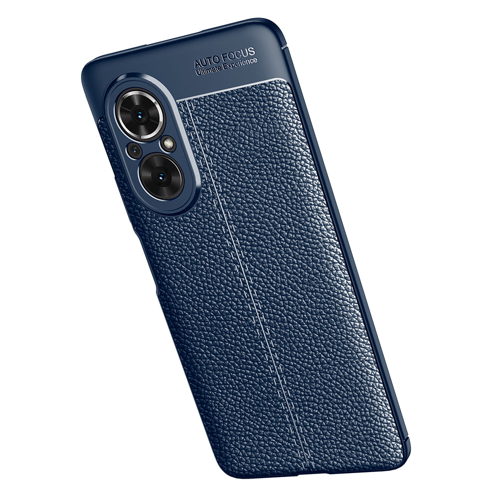 Litchi Texture Cell Phone Back Cover Flexible TPU Case for Honor 50 SE