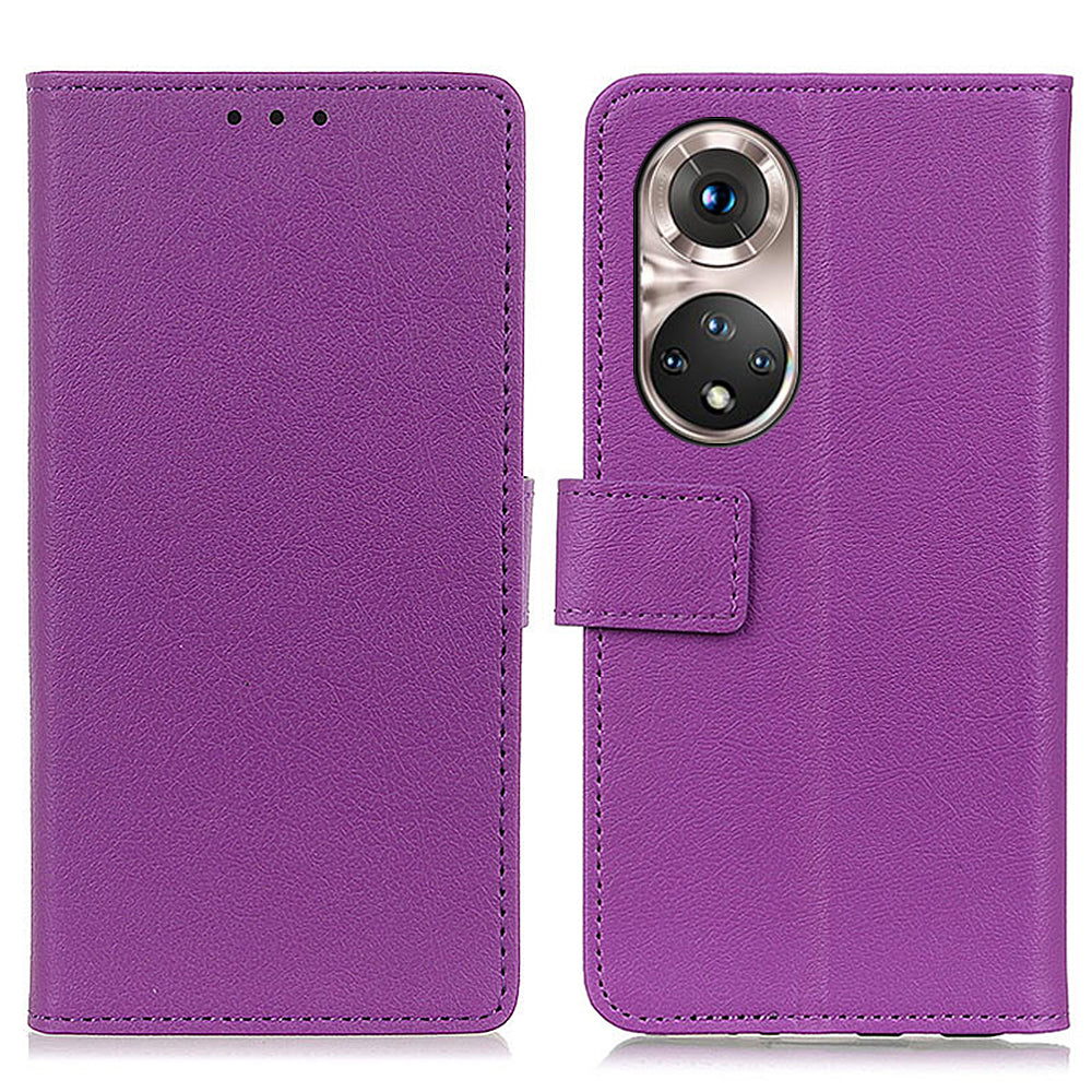 Stand Wallet Design PU Leather Phone Case for Honor 50 Pro