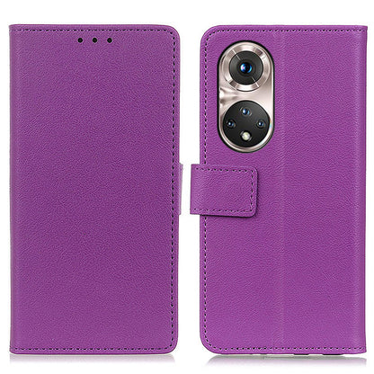 Stand Wallet Design PU Leather Phone Case for Honor 50 Pro