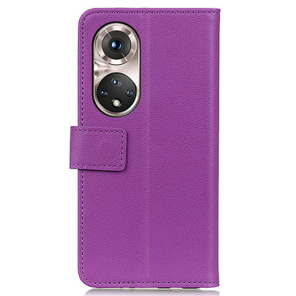 Stand Wallet Design PU Leather Phone Case for Honor 50 Pro