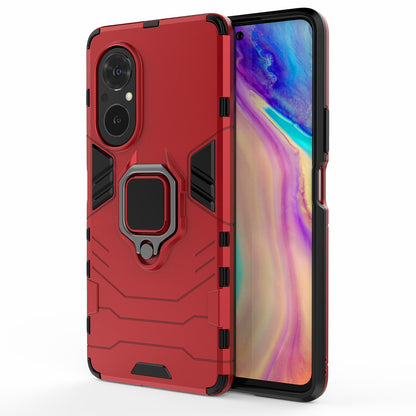 PC + TPU Ring Holder Kickstand Design Shell Cell Phone Hybrid Case Cover for Honor 50 SE