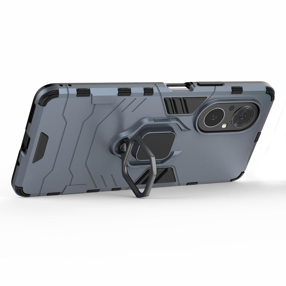 PC + TPU Ring Holder Kickstand Design Shell Cell Phone Hybrid Case Cover for Honor 50 SE