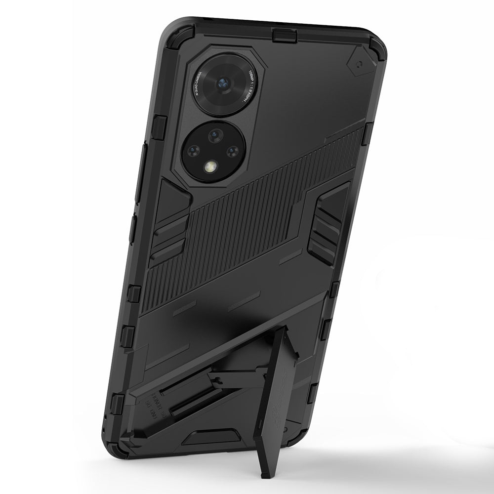 PC + TPU Hybrid Phone Case Shockproof Cover with Kickstand for Honor 50