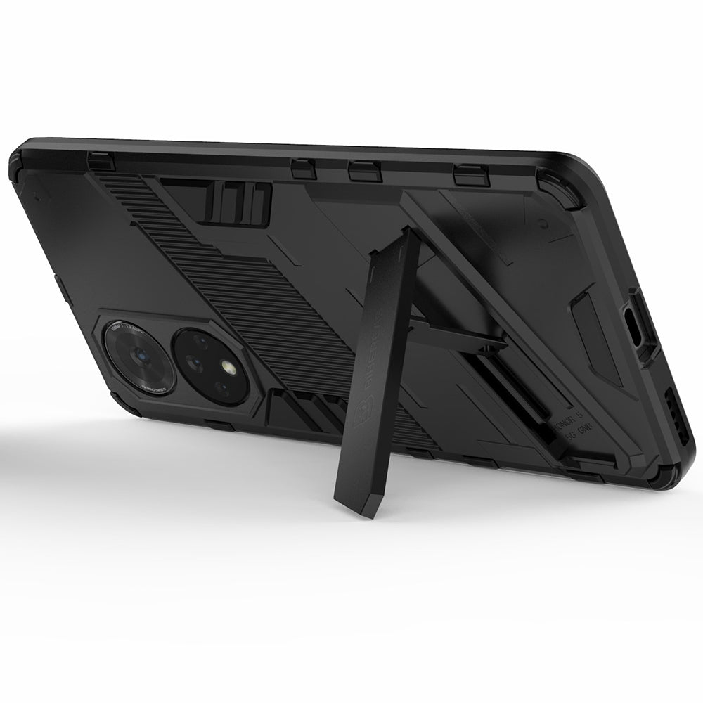 PC + TPU Hybrid Phone Case Shockproof Cover with Kickstand for Honor 50