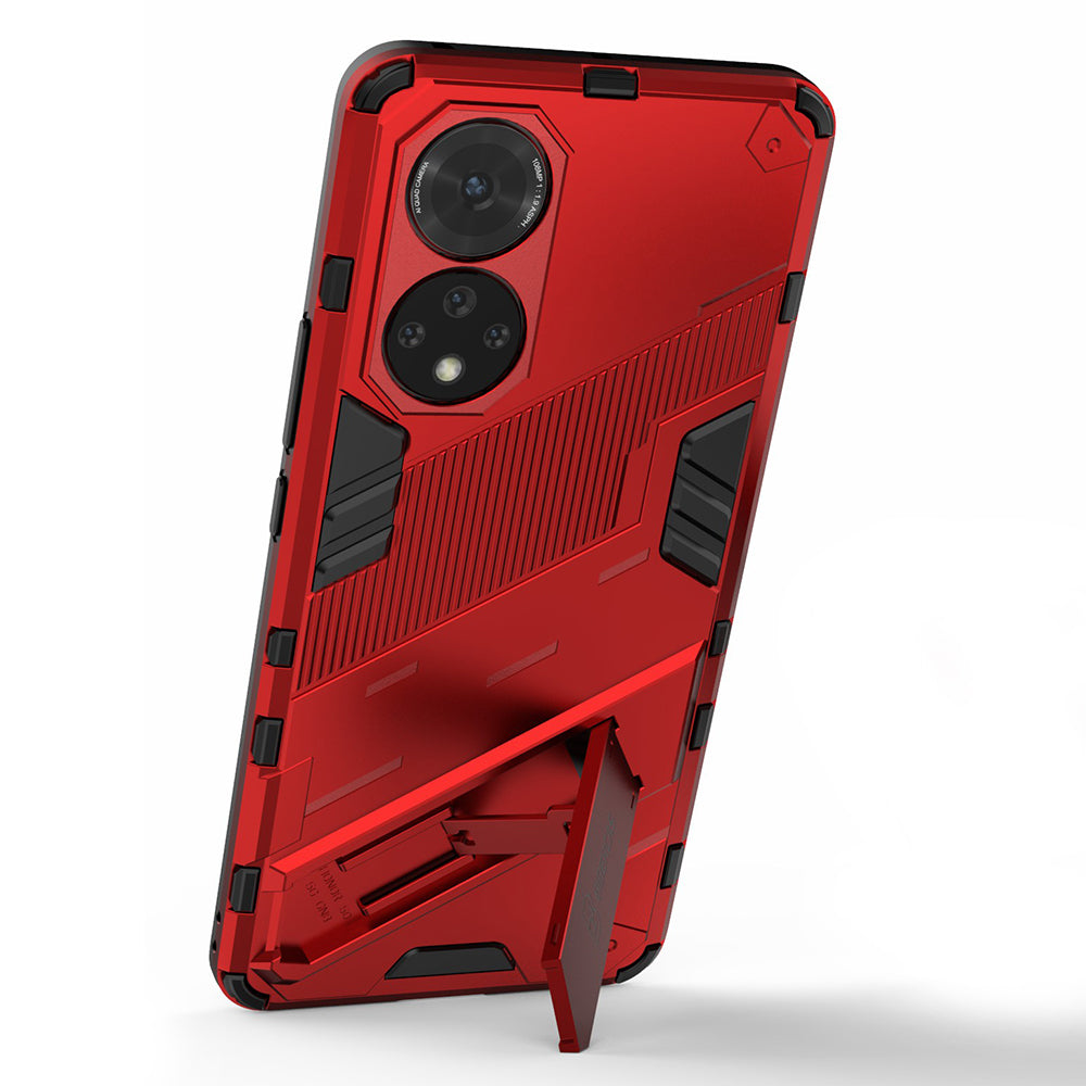 PC + TPU Hybrid Phone Case Shockproof Cover with Kickstand for Honor 50