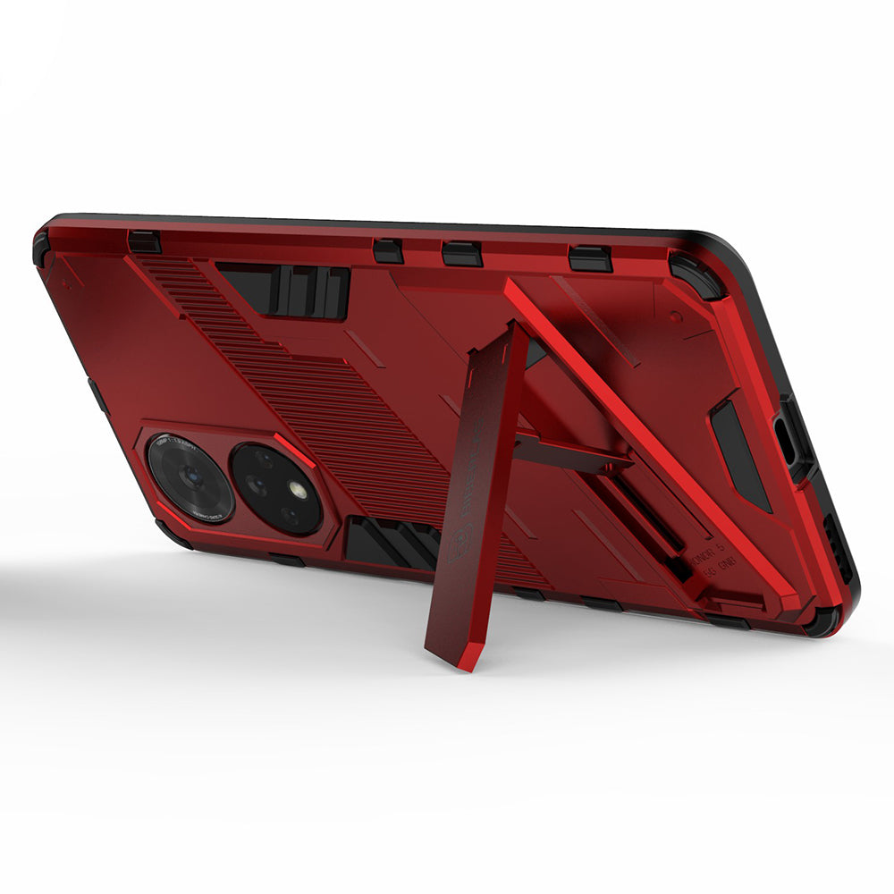 PC + TPU Hybrid Phone Case Shockproof Cover with Kickstand for Honor 50