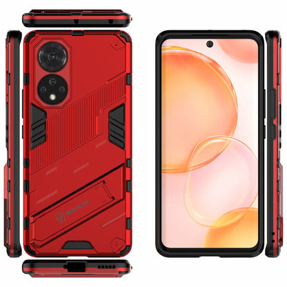 PC + TPU Hybrid Phone Case Shockproof Cover with Kickstand for Honor 50