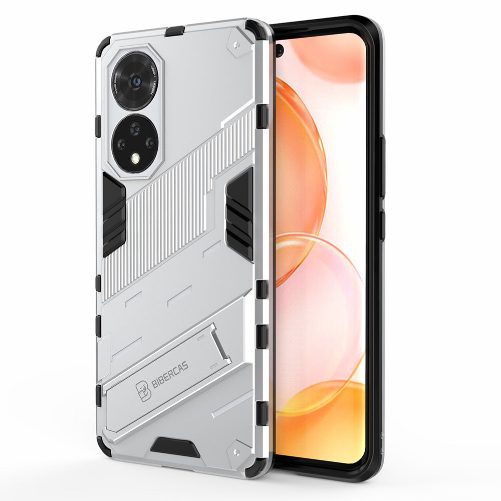 PC + TPU Hybrid Phone Case Shockproof Cover with Kickstand for Honor 50