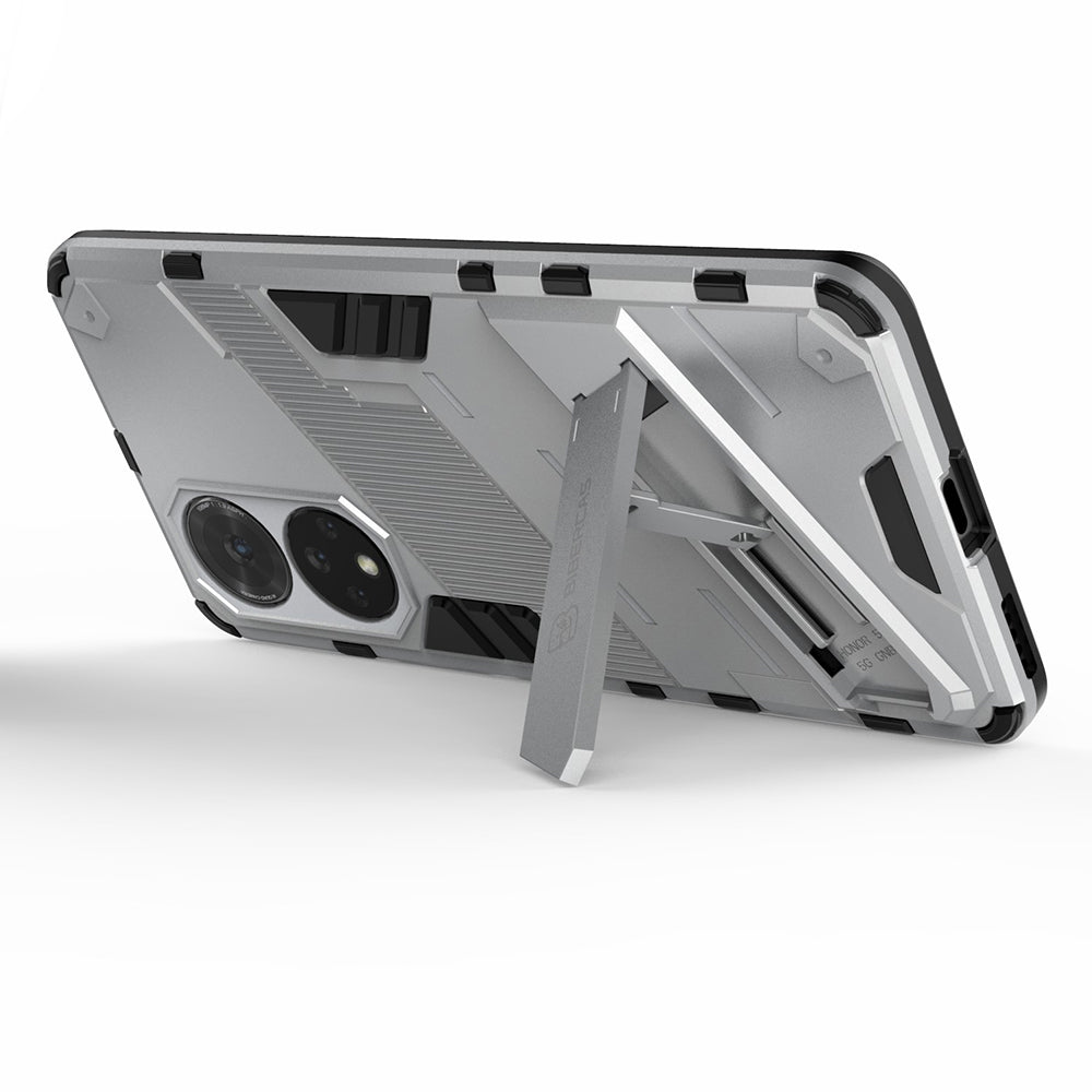 PC + TPU Hybrid Phone Case Shockproof Cover with Kickstand for Honor 50