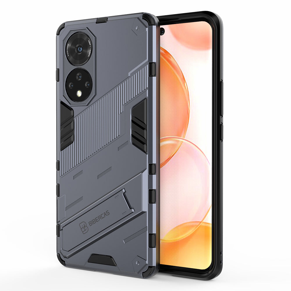 PC + TPU Hybrid Phone Case Shockproof Cover with Kickstand for Honor 50