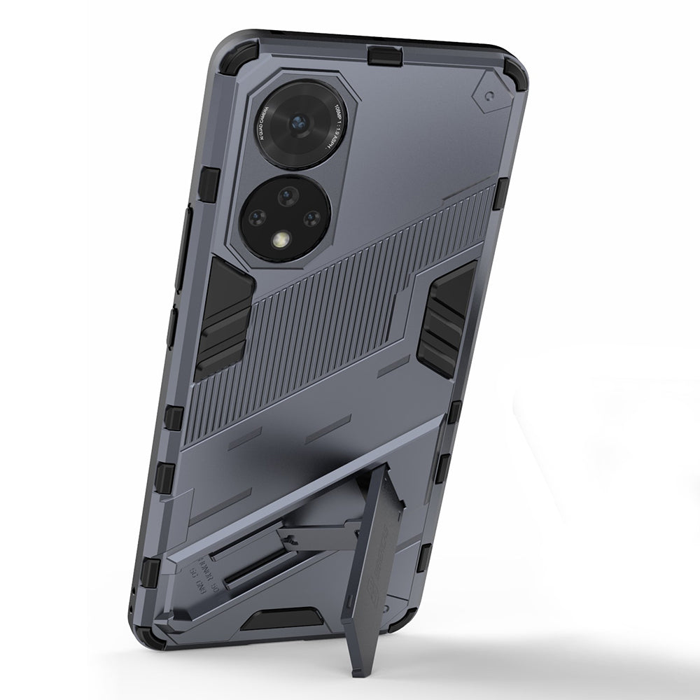 PC + TPU Hybrid Phone Case Shockproof Cover with Kickstand for Honor 50