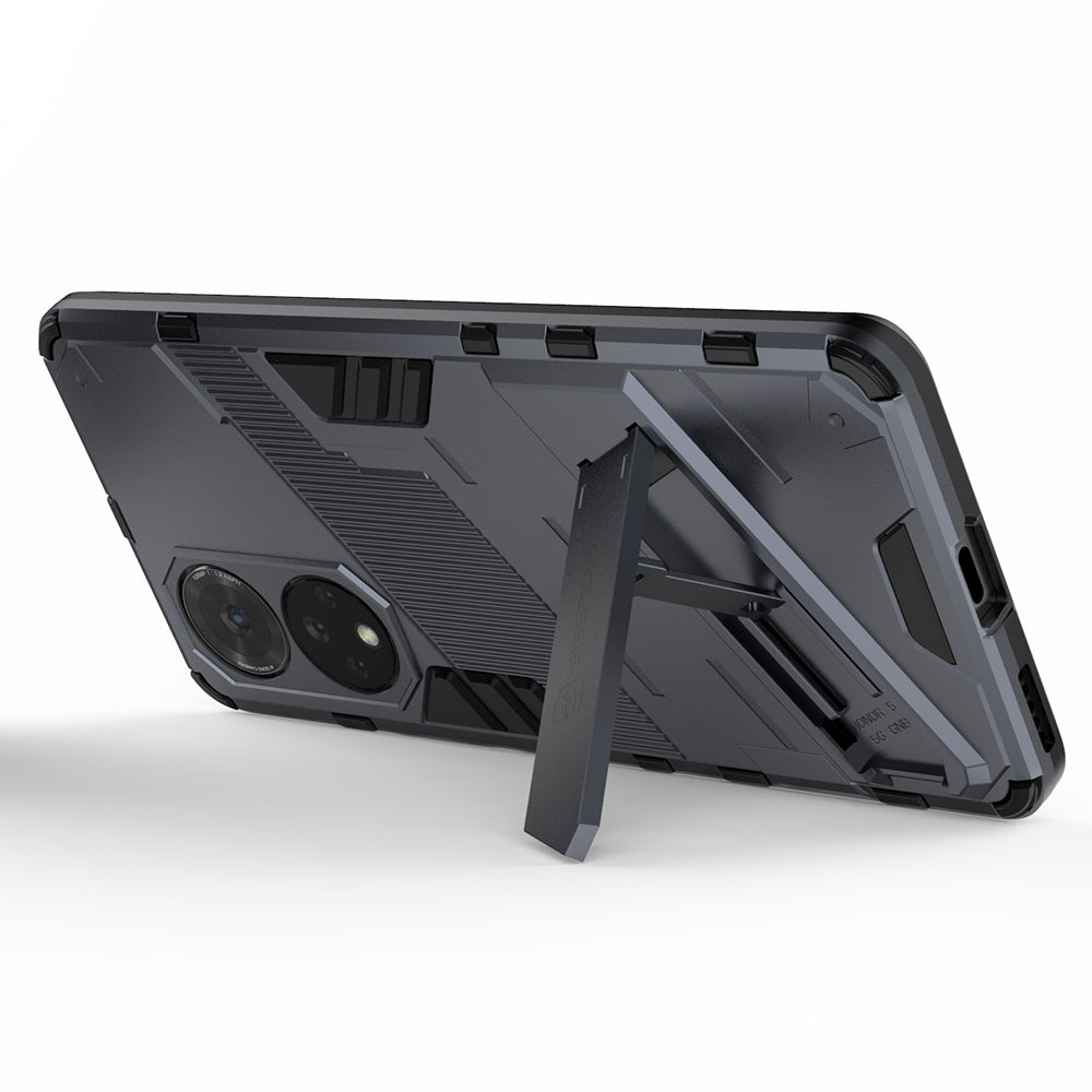 PC + TPU Hybrid Phone Case Shockproof Cover with Kickstand for Honor 50