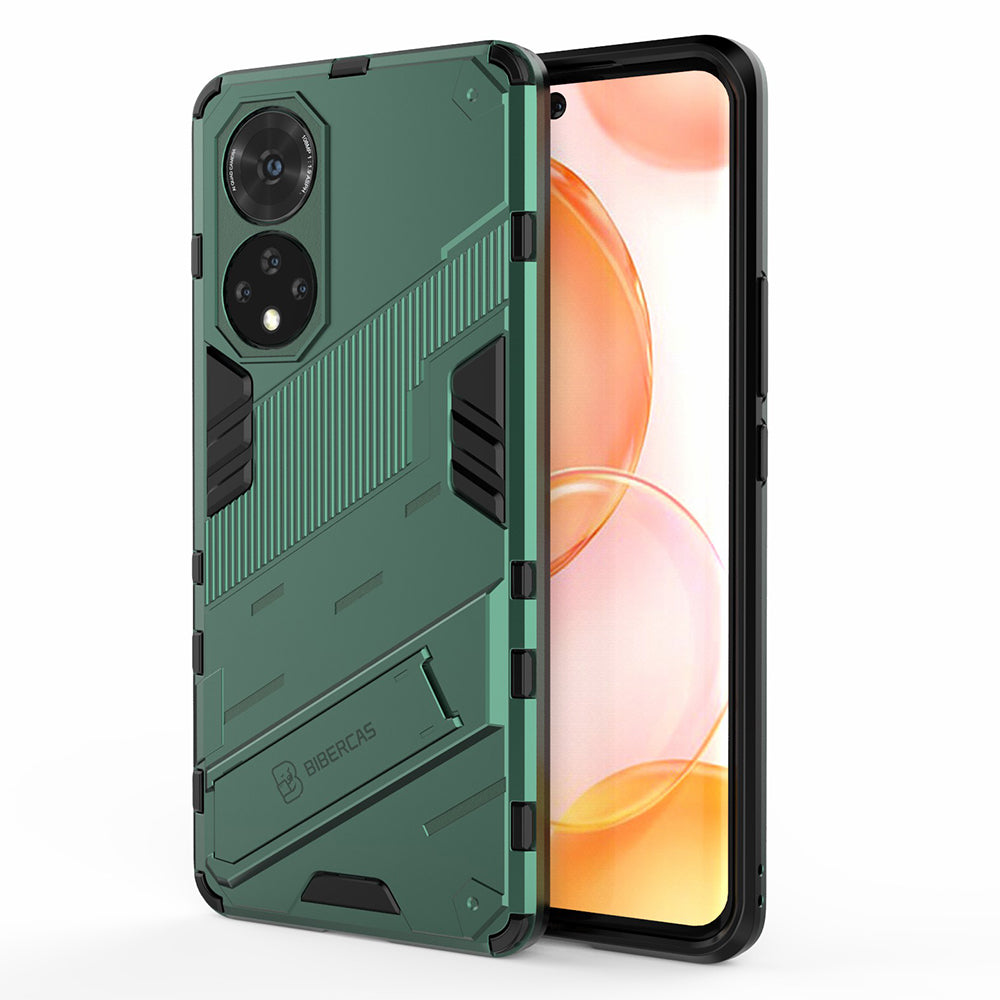 PC + TPU Hybrid Phone Case Shockproof Cover with Kickstand for Honor 50