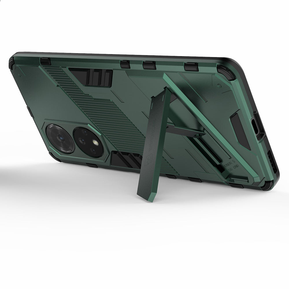 PC + TPU Hybrid Phone Case Shockproof Cover with Kickstand for Honor 50