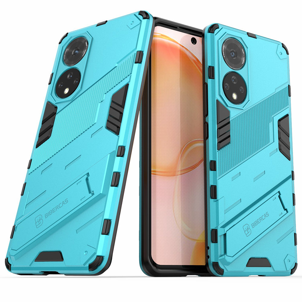 PC + TPU Hybrid Phone Case Shockproof Cover with Kickstand for Honor 50