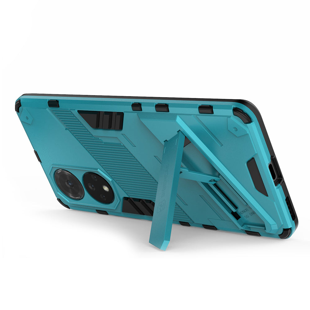 PC + TPU Hybrid Phone Case Shockproof Cover with Kickstand for Honor 50