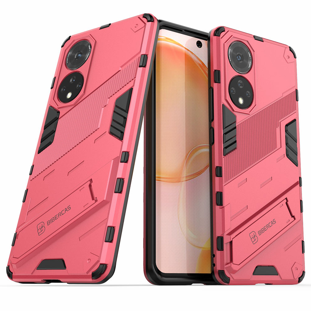 PC + TPU Hybrid Phone Case Shockproof Cover with Kickstand for Honor 50