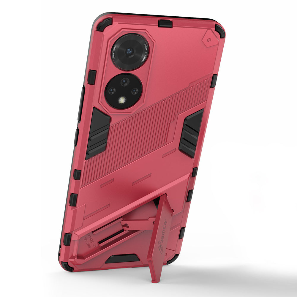 PC + TPU Hybrid Phone Case Shockproof Cover with Kickstand for Honor 50