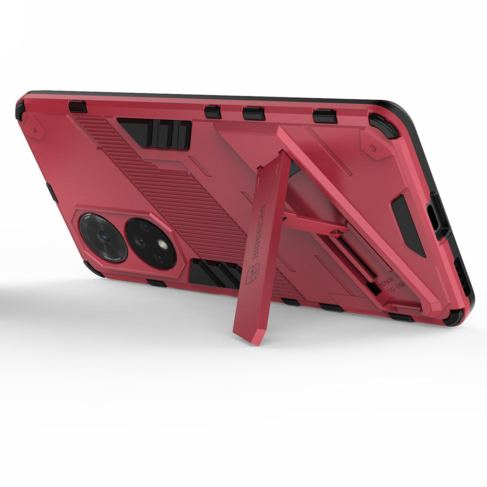 PC + TPU Hybrid Phone Case Shockproof Cover with Kickstand for Honor 50