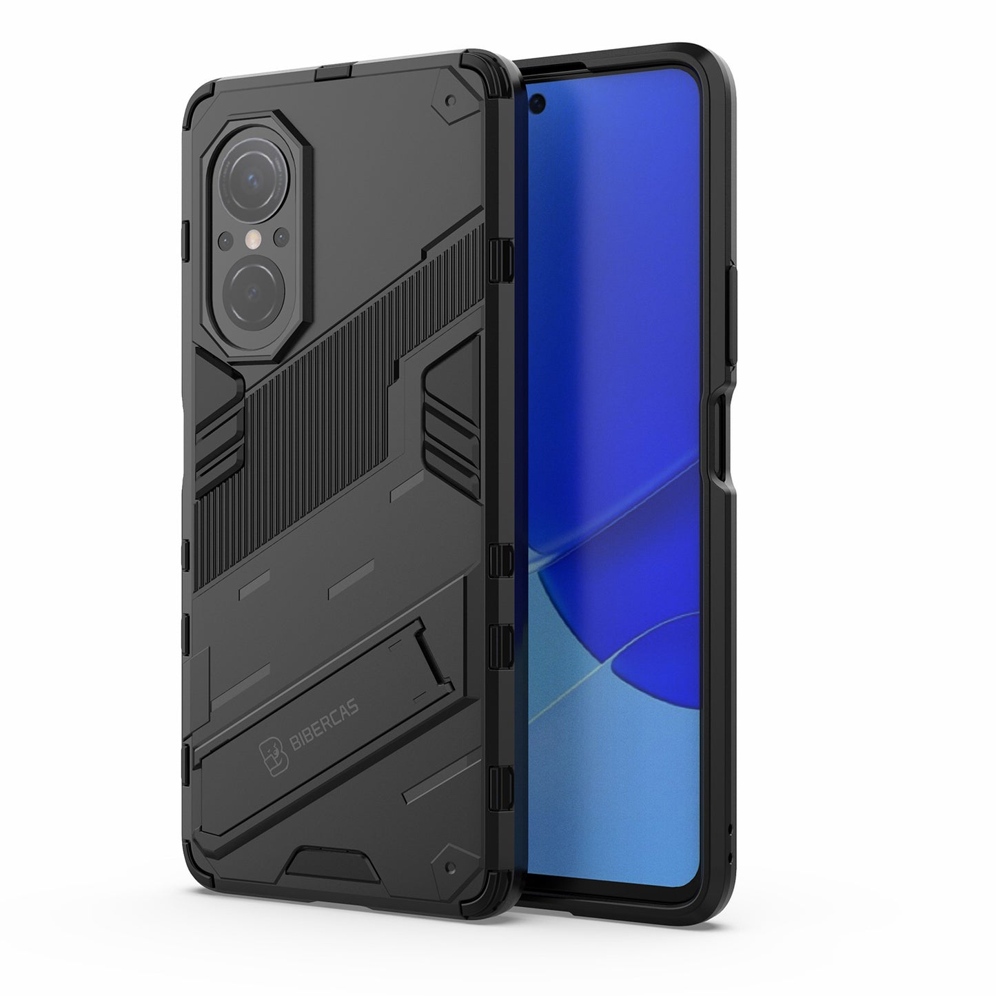 PC + TPU Combo Case Kickstand Design Protective Mobile Phone Case for Honor 50 SE/Huawei nova 9 SE