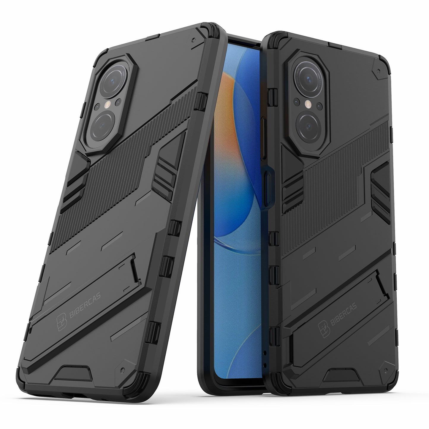 PC + TPU Combo Case Kickstand Design Protective Mobile Phone Case for Honor 50 SE/Huawei nova 9 SE