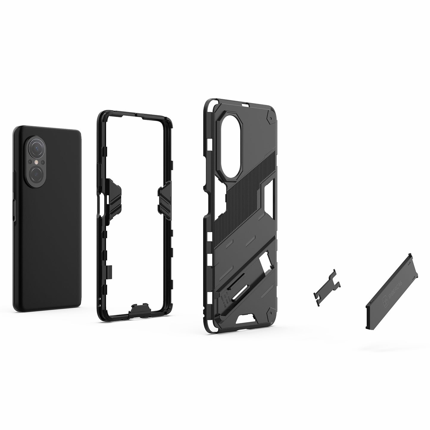 PC + TPU Combo Case Kickstand Design Protective Mobile Phone Case for Honor 50 SE/Huawei nova 9 SE