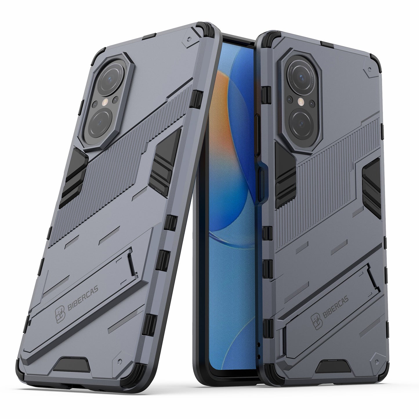 PC + TPU Combo Case Kickstand Design Protective Mobile Phone Case for Honor 50 SE/Huawei nova 9 SE