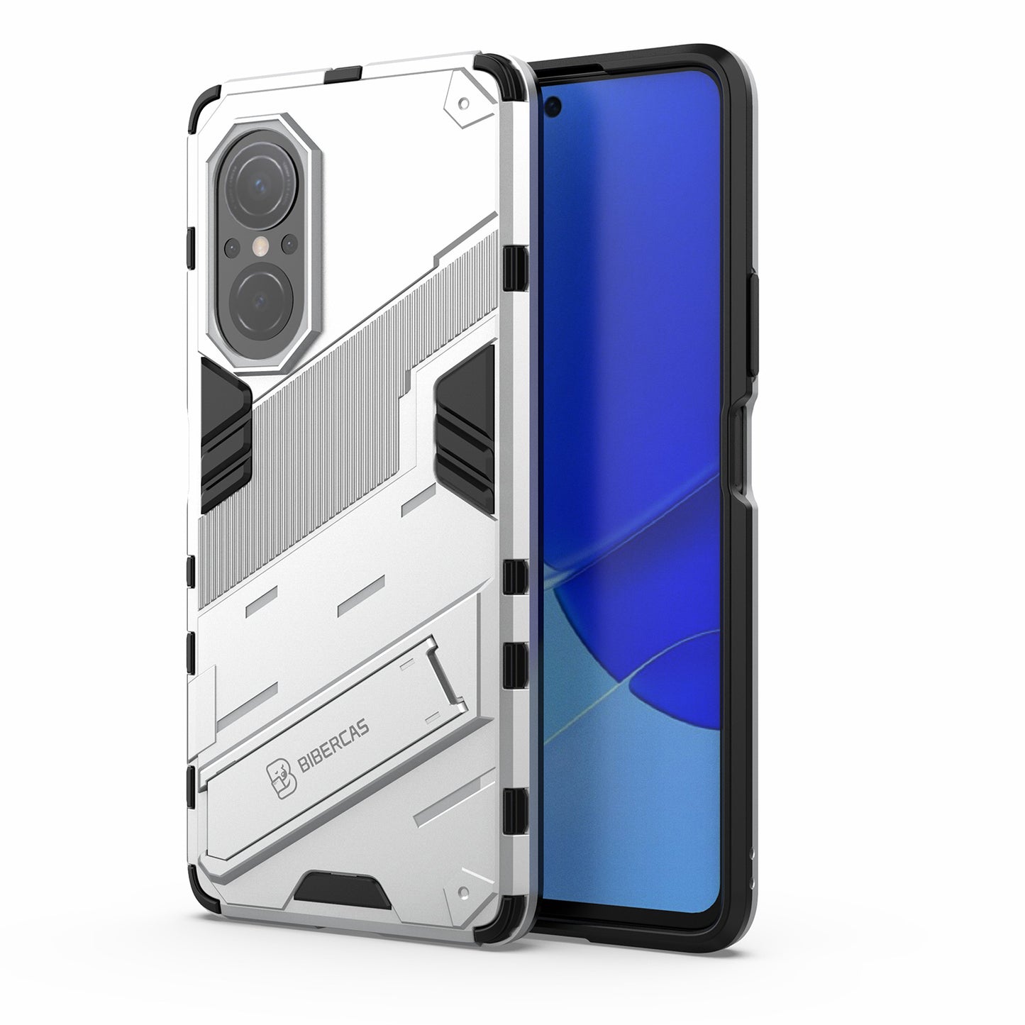 PC + TPU Combo Case Kickstand Design Protective Mobile Phone Case for Honor 50 SE/Huawei nova 9 SE