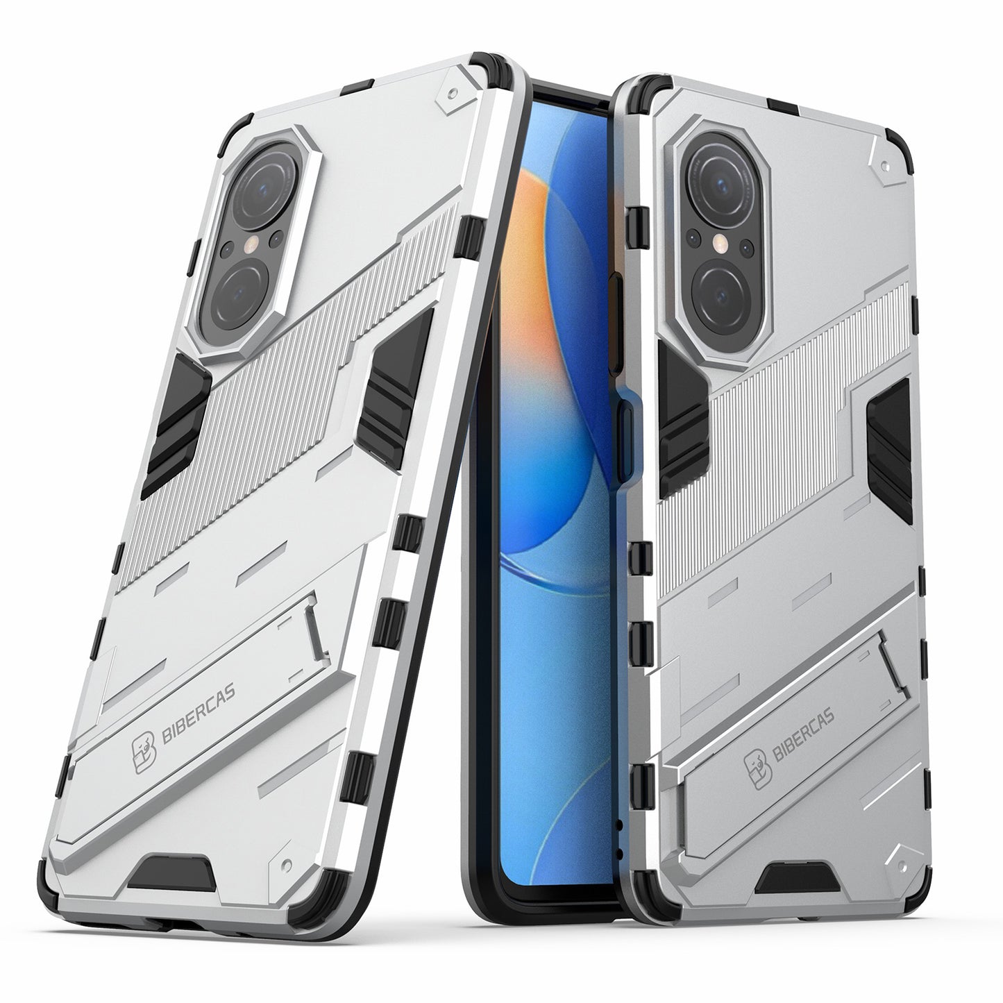 PC + TPU Combo Case Kickstand Design Protective Mobile Phone Case for Honor 50 SE/Huawei nova 9 SE