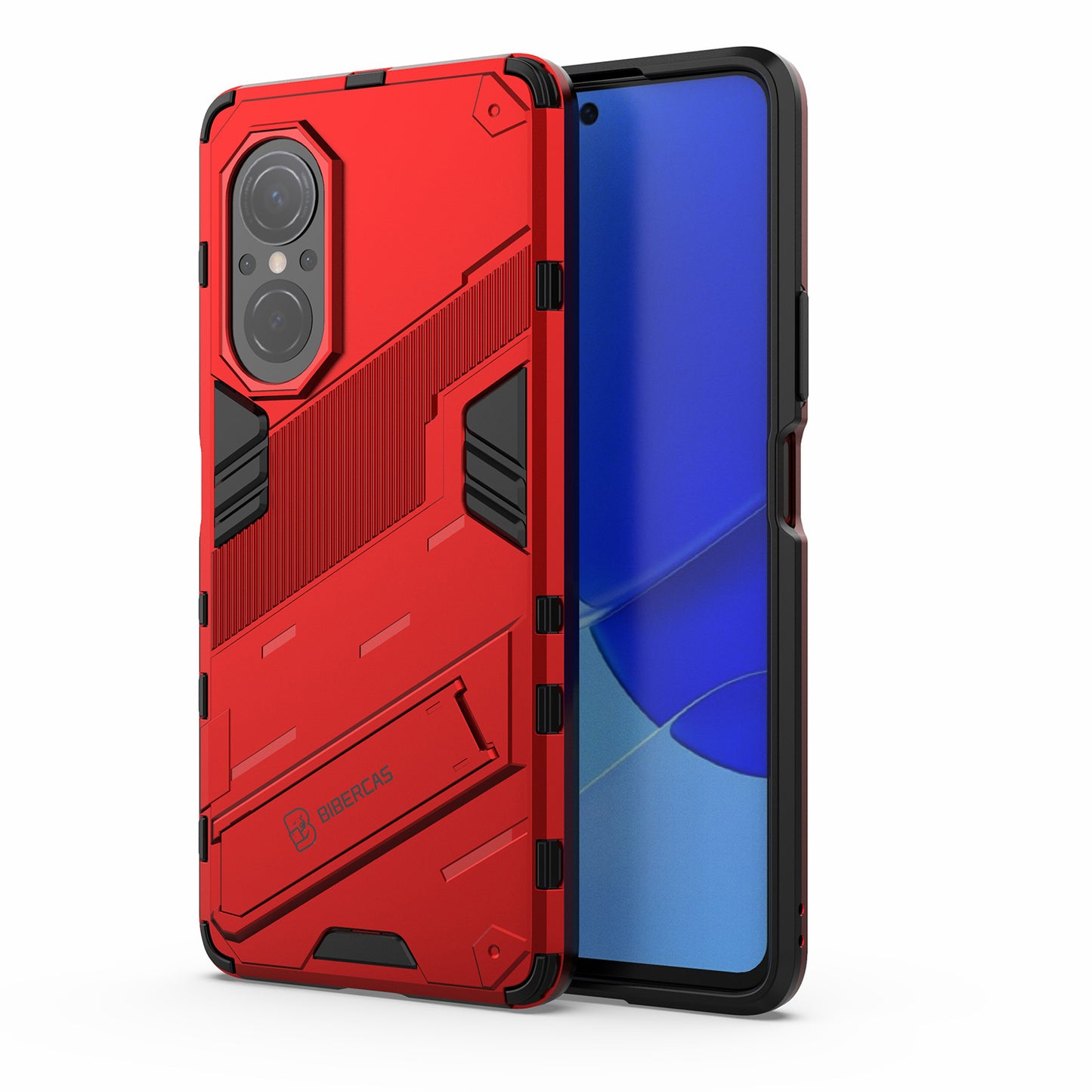 PC + TPU Combo Case Kickstand Design Protective Mobile Phone Case for Honor 50 SE/Huawei nova 9 SE