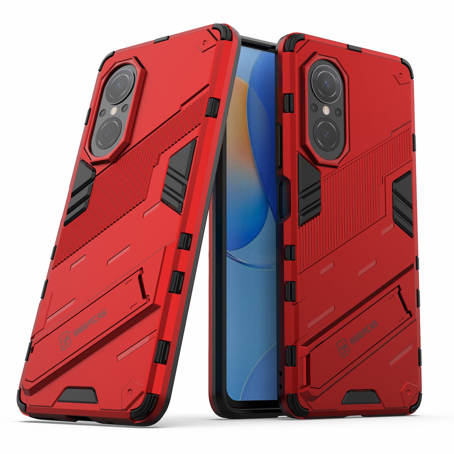 PC + TPU Combo Case Kickstand Design Protective Mobile Phone Case for Honor 50 SE/Huawei nova 9 SE