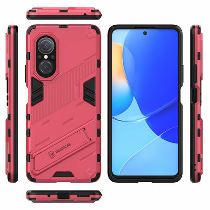 PC + TPU Combo Case Kickstand Design Protective Mobile Phone Case for Honor 50 SE/Huawei nova 9 SE
