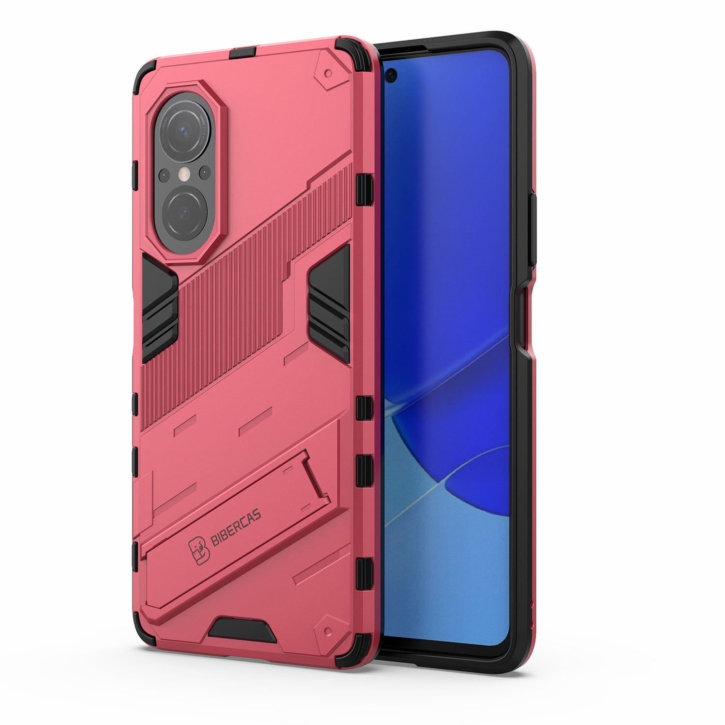 PC + TPU Combo Case Kickstand Design Protective Mobile Phone Case for Honor 50 SE/Huawei nova 9 SE